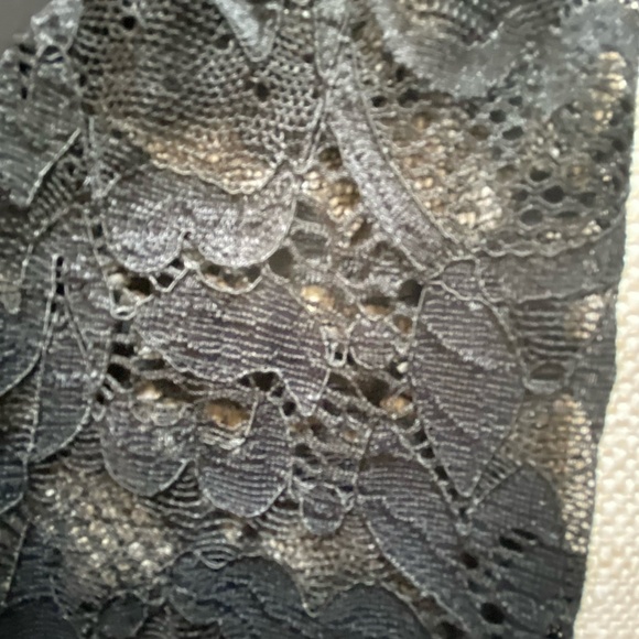 Sympli Black Lace Hem Stretch Elastic Waist Leggings - Sz- 8 (M) - Picture 6 of 13